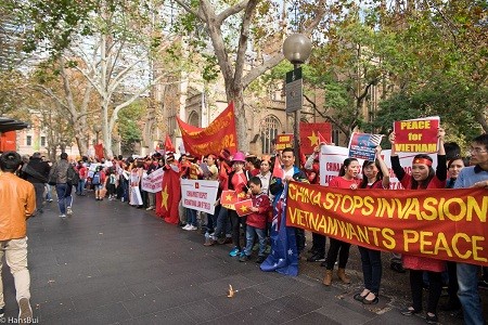 Overseas Vietnamese protest China’s illegal actions in the East Sea - ảnh 1